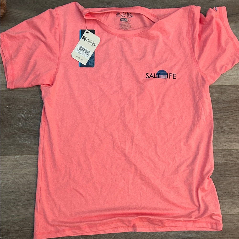 Salt Life Coral Tee with Logo